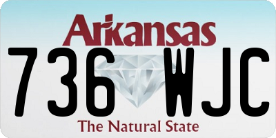 AR license plate 736WJC