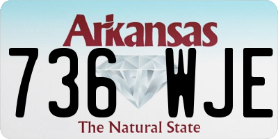 AR license plate 736WJE