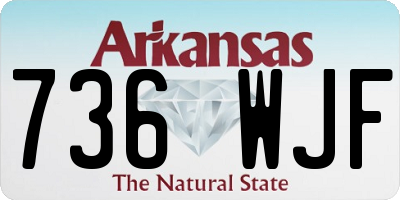 AR license plate 736WJF