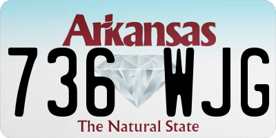 AR license plate 736WJG