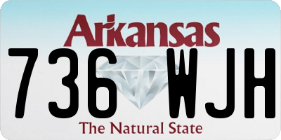 AR license plate 736WJH