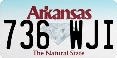 AR license plate 736WJI