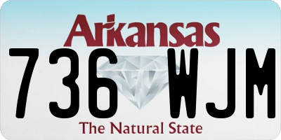 AR license plate 736WJM