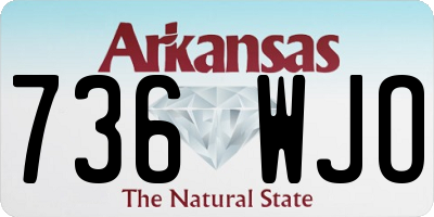 AR license plate 736WJO