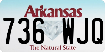 AR license plate 736WJQ
