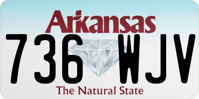 AR license plate 736WJV