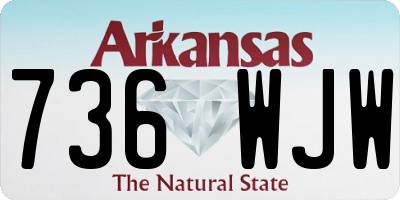 AR license plate 736WJW