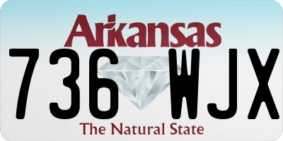 AR license plate 736WJX