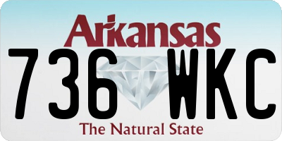 AR license plate 736WKC