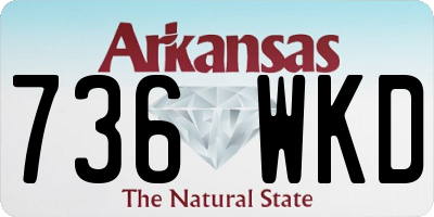 AR license plate 736WKD