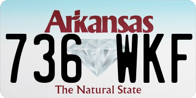 AR license plate 736WKF