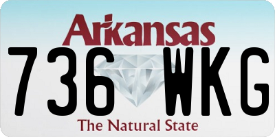 AR license plate 736WKG