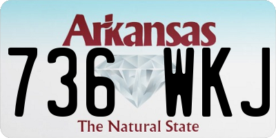 AR license plate 736WKJ