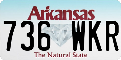 AR license plate 736WKR