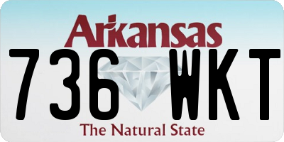 AR license plate 736WKT