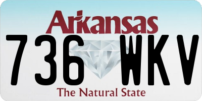 AR license plate 736WKV