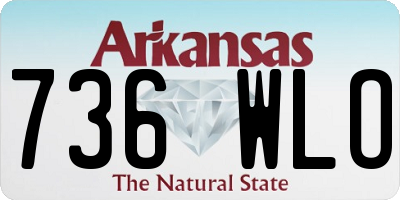 AR license plate 736WLO