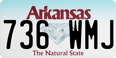 AR license plate 736WMJ