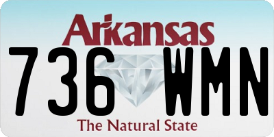 AR license plate 736WMN