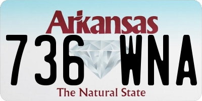 AR license plate 736WNA