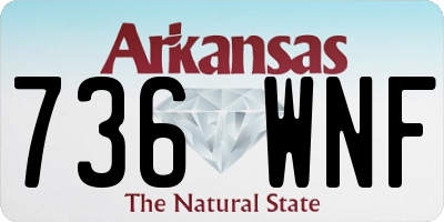 AR license plate 736WNF