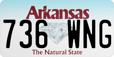 AR license plate 736WNG