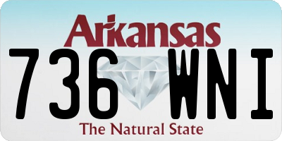 AR license plate 736WNI