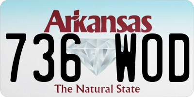 AR license plate 736WOD