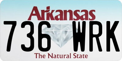 AR license plate 736WRK