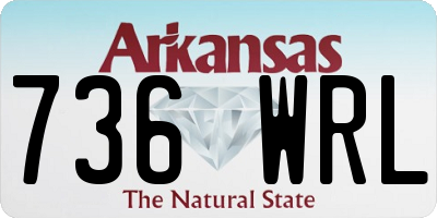 AR license plate 736WRL