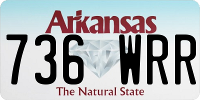 AR license plate 736WRR