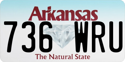 AR license plate 736WRU