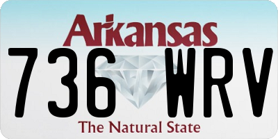 AR license plate 736WRV