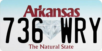 AR license plate 736WRY