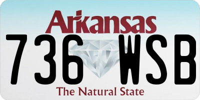 AR license plate 736WSB
