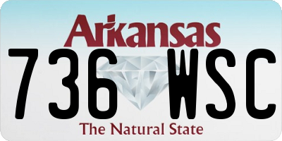 AR license plate 736WSC