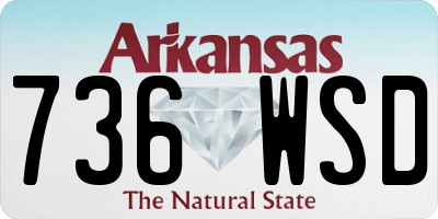 AR license plate 736WSD