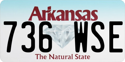 AR license plate 736WSE