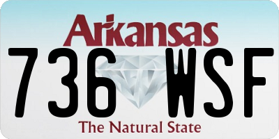 AR license plate 736WSF