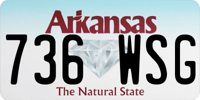 AR license plate 736WSG