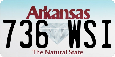 AR license plate 736WSI