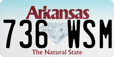 AR license plate 736WSM
