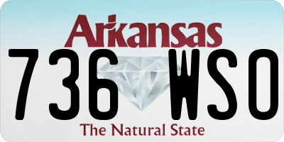 AR license plate 736WSO