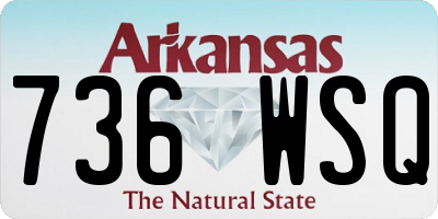 AR license plate 736WSQ