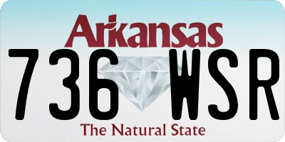 AR license plate 736WSR