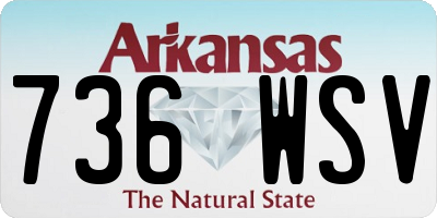 AR license plate 736WSV
