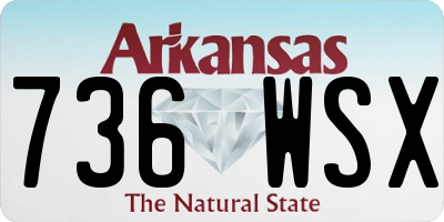 AR license plate 736WSX