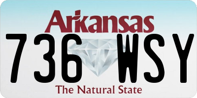 AR license plate 736WSY