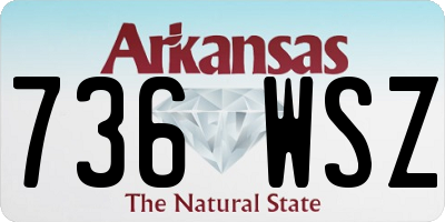 AR license plate 736WSZ