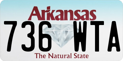 AR license plate 736WTA